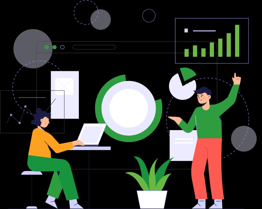 Analytics chart representing enquiries