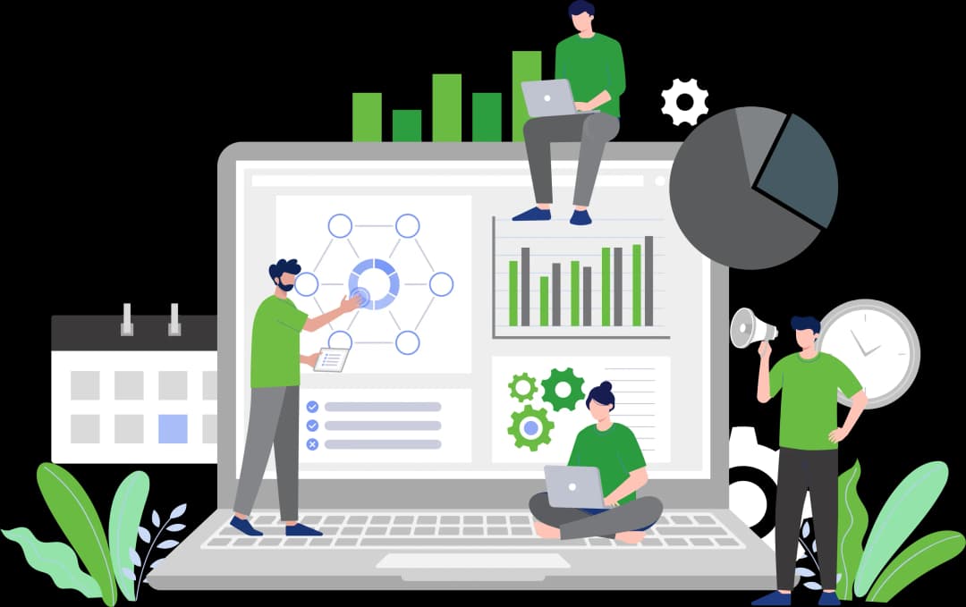 Analytics chart representing enquiries